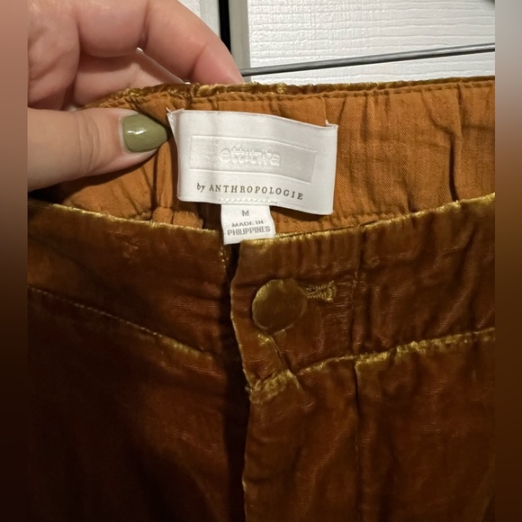 Anthropologie Velvet Cuffed Trousers - Picture 3 of 4